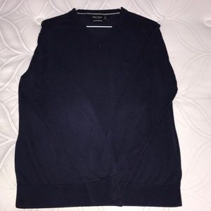 Mens Navy Blue Nautica V-Neck Sweater size large